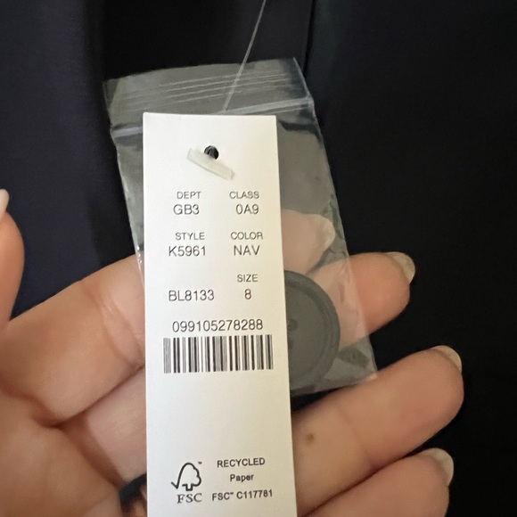 J Crew womens regent blazer with four way stretch navy blue size 8 NWT - Picture 6 of 9